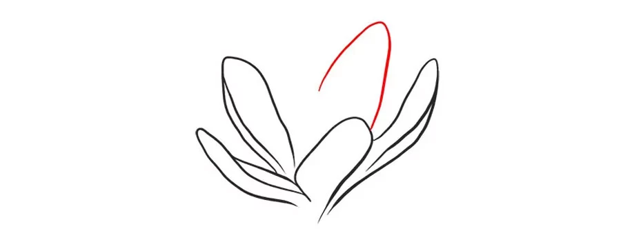 نقاشی گل نقاشی گل بنفش ساده