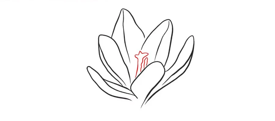 نقاشی گل نقاشی گل بنفش ساده