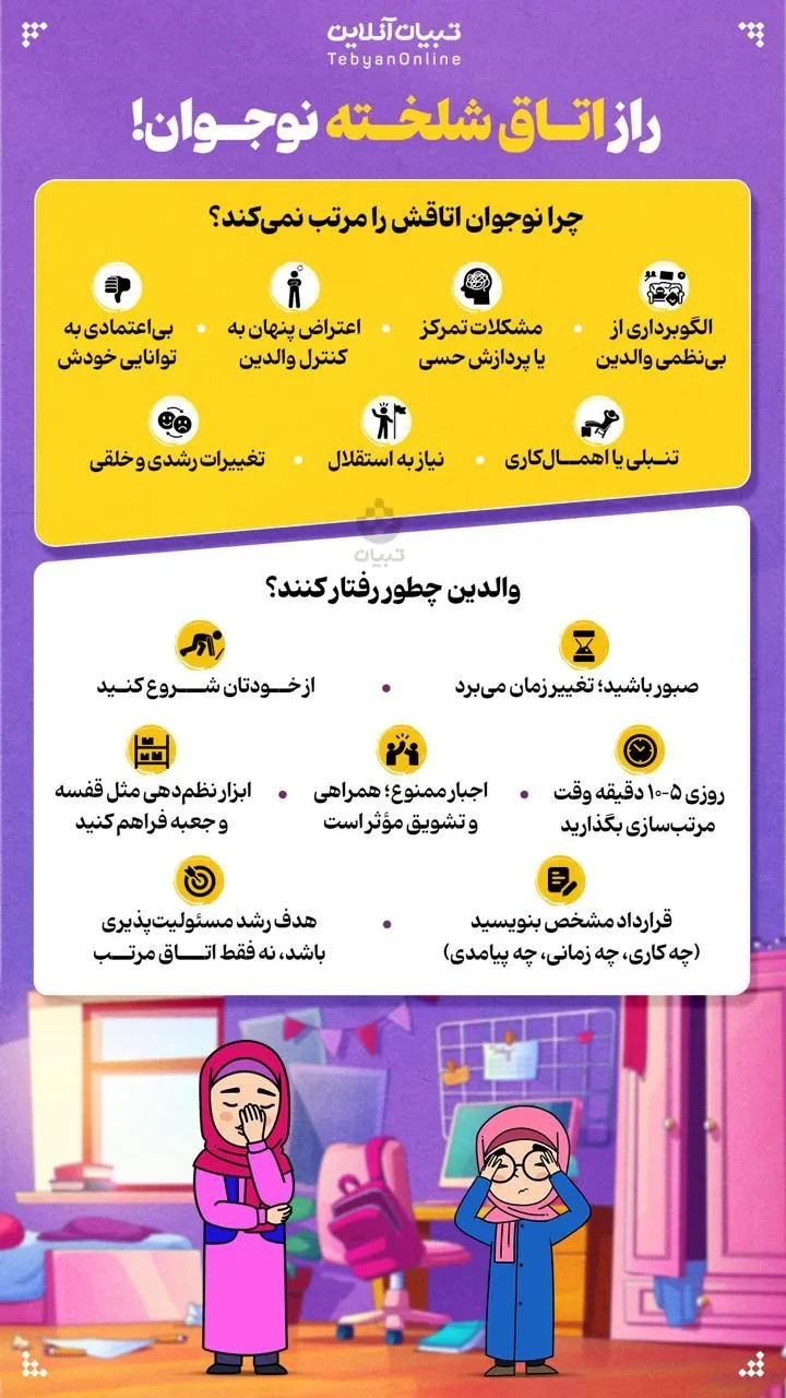چرا اتاق یه نوجوون همیشه شلخته‌ست؟