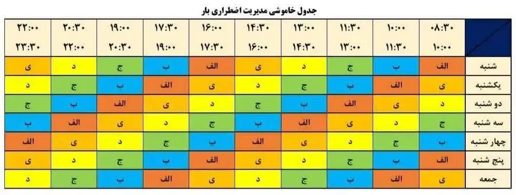 قطعی برق تهران
