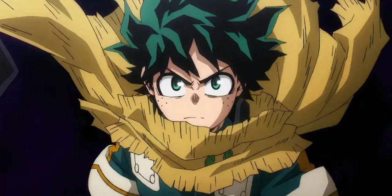 deku-wearing-a-cape-in-mha انیمه