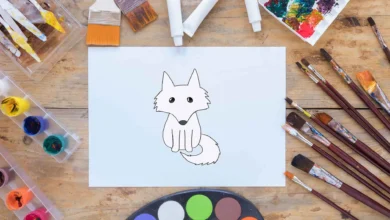 نقاشی گرگ بامزه