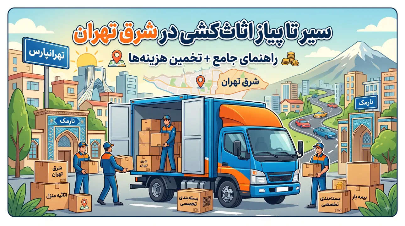 سیر تا پیاز اثاث_کشی در شرق تهران؛ راهنمای جامع انتخاب باربری مطمئن + تخمین هزینه_ها - تصویر 1