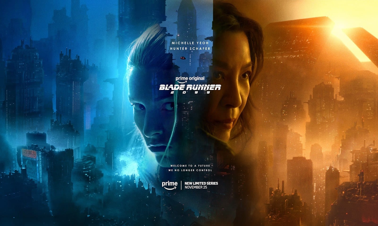 تصویر جدیدی از میشل یئو و هانتر شیفر در سریال Blade Runner 2099 منتشر شد
